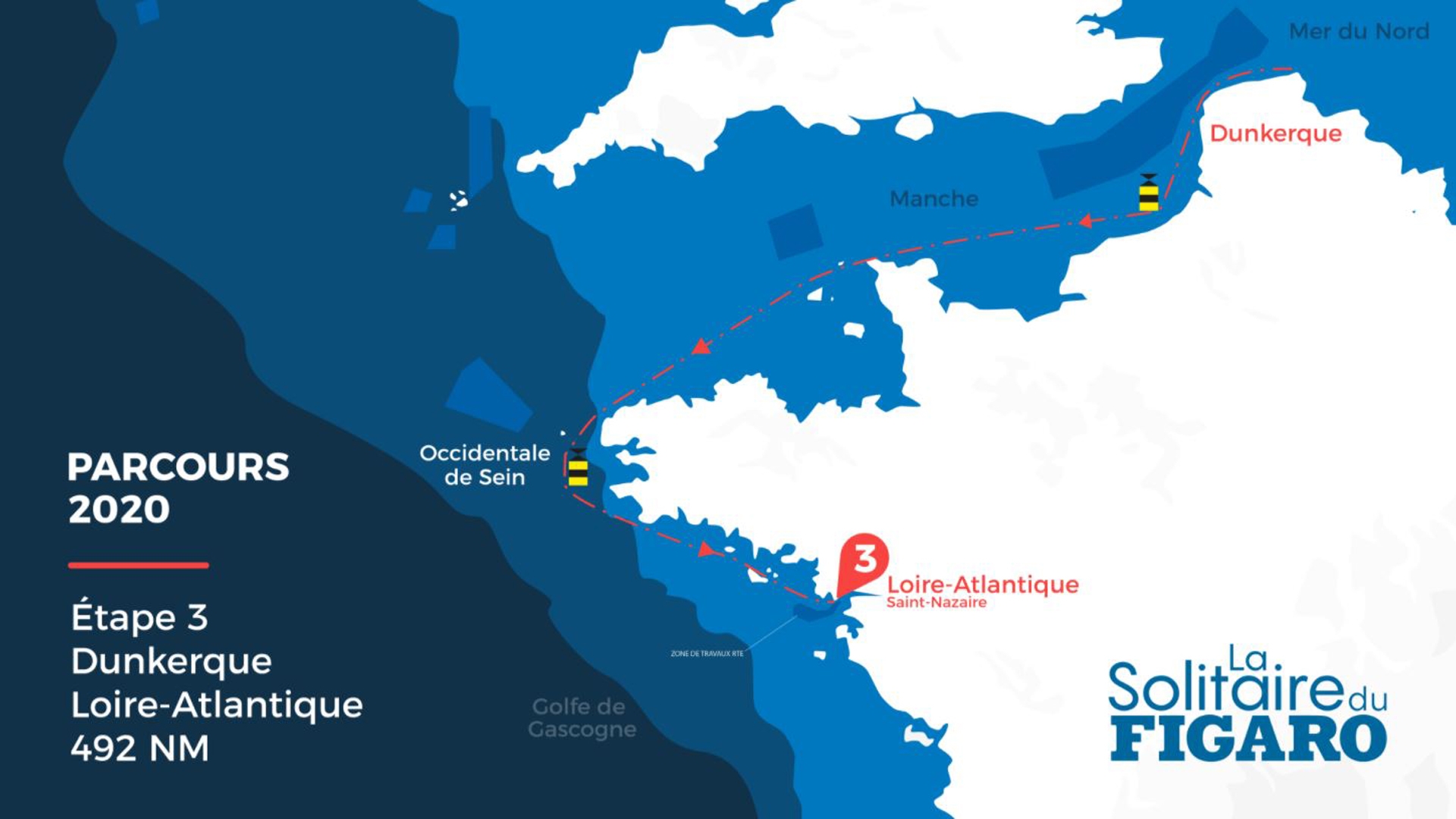 La Solitaire du Figaro - Stage 3 race route